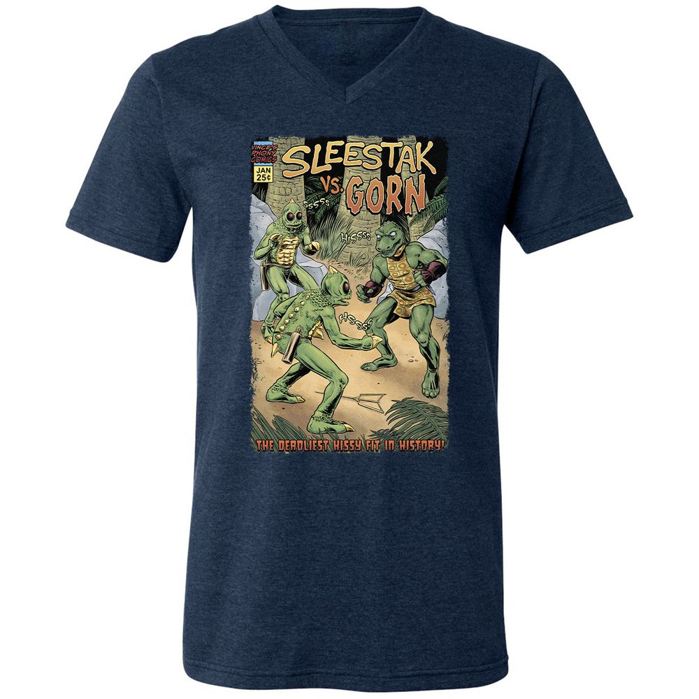 Unisex V-Neck T-Shirt - VZ78CVVW - Heather Navy - 15