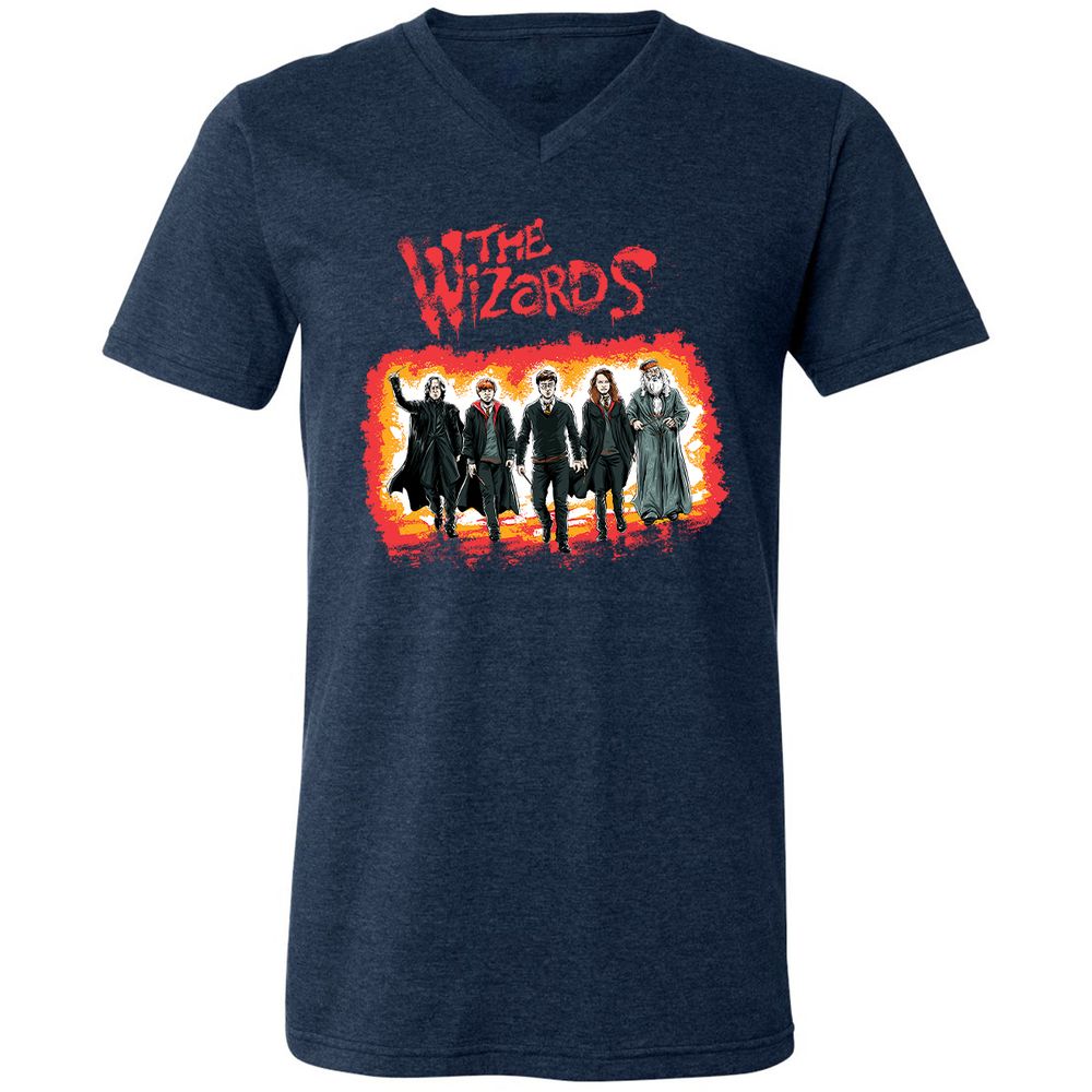 Unisex V-Neck T-Shirt - UUWE1FSK - Heather Navy - 15
