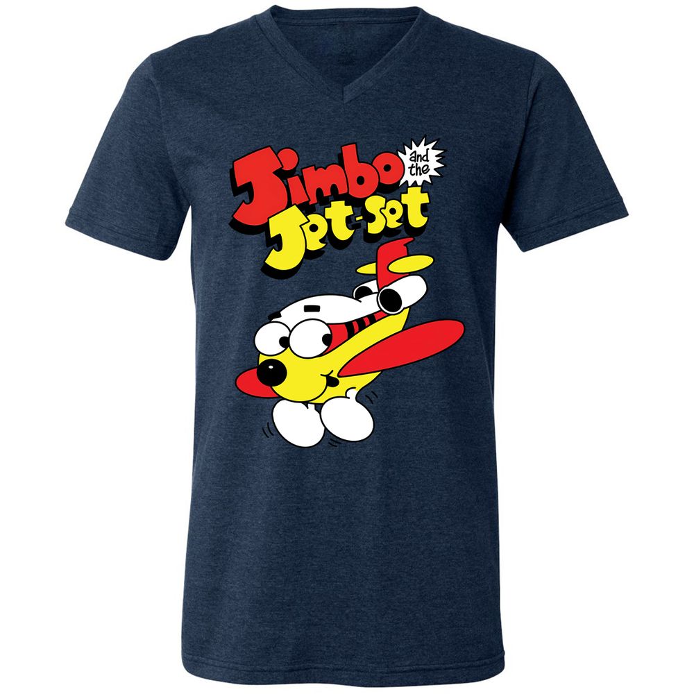 Unisex V-Neck T-Shirt - KSBPWSVU - Heather Navy - 15