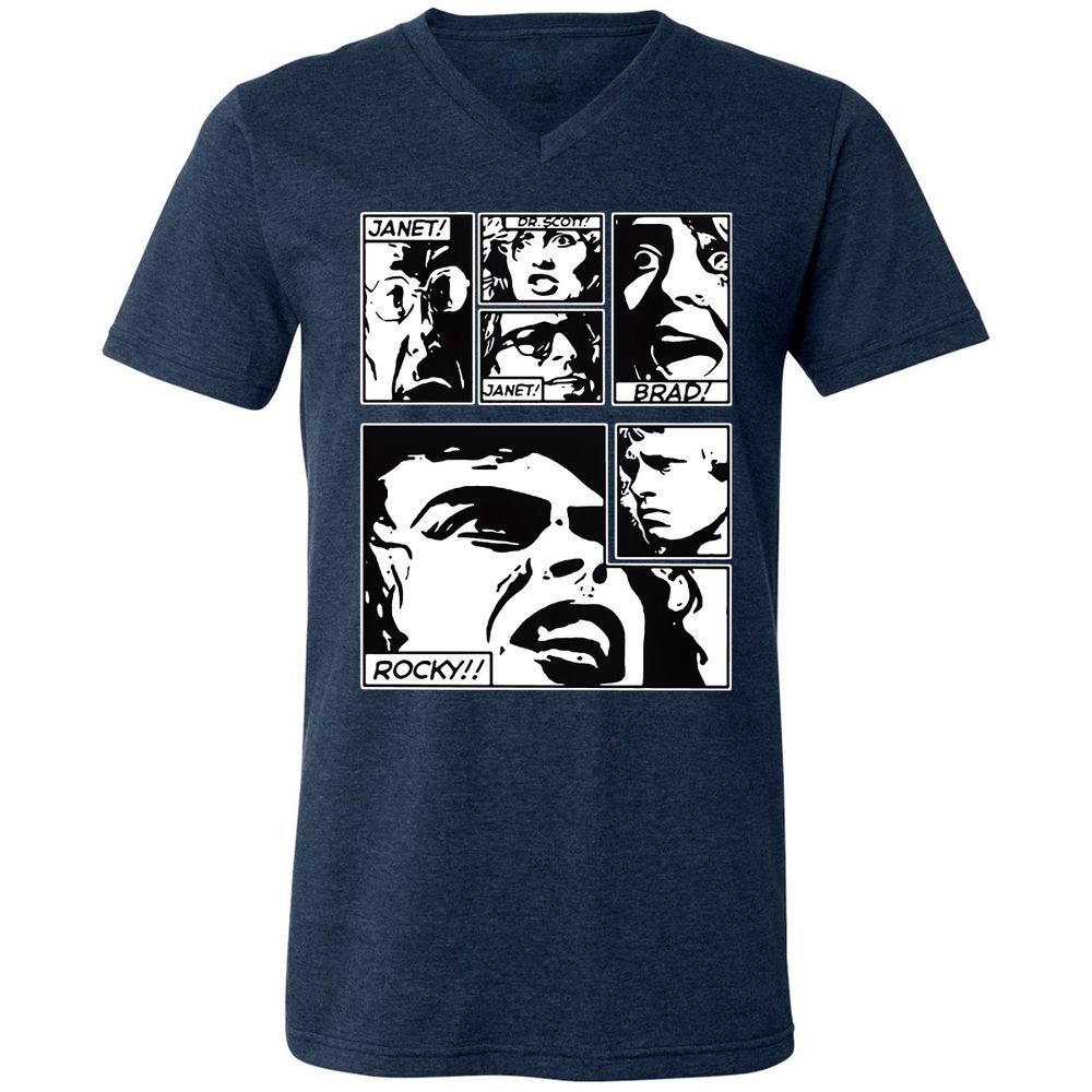 Unisex V-Neck T-Shirt - MD1X9P14 - Heather Navy - 15