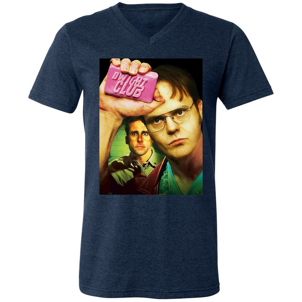 Unisex V-Neck T-Shirt - MZSRSNQJ - Heather Navy - 15