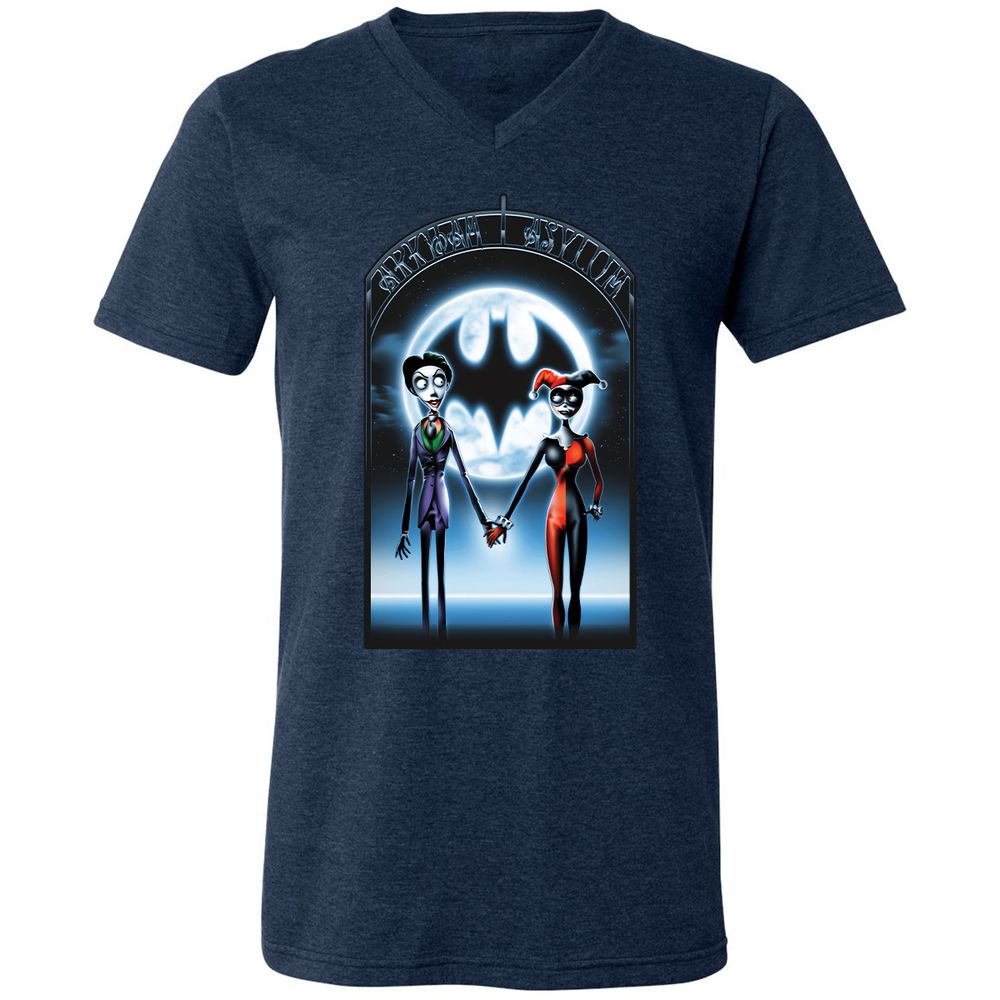 Unisex V-Neck T-Shirt - 769HD58M - Heather Navy - 15