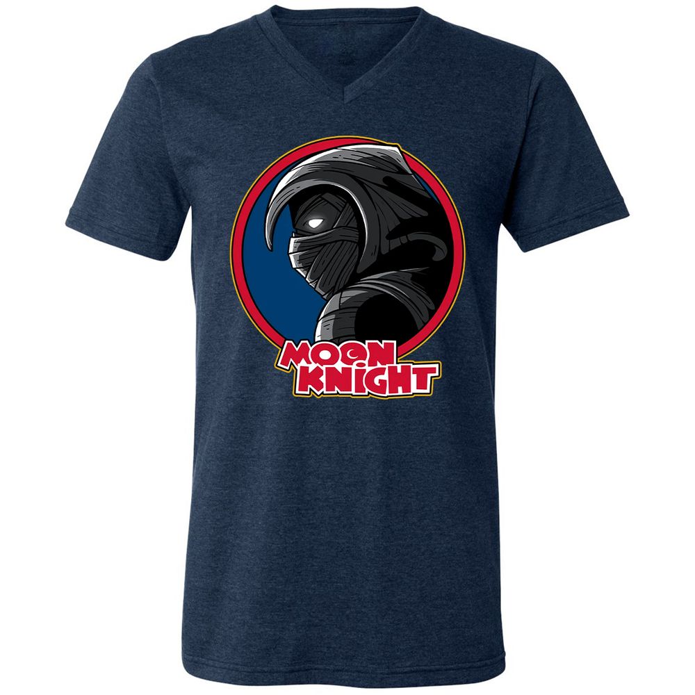 Unisex V-Neck T-Shirt - JK8B38EV - Heather Navy - 15