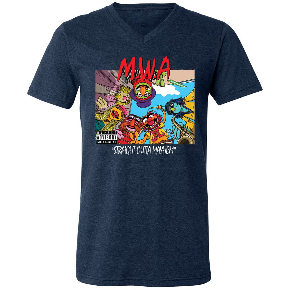 Unisex V-Neck T-Shirt - ARF284MN - Heather Navy - 15