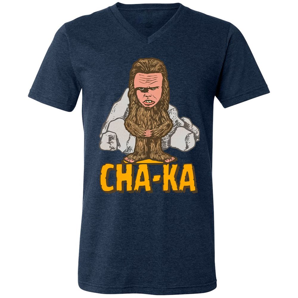Unisex V-Neck T-Shirt - KBHDLYP8 - Heather Navy - 15