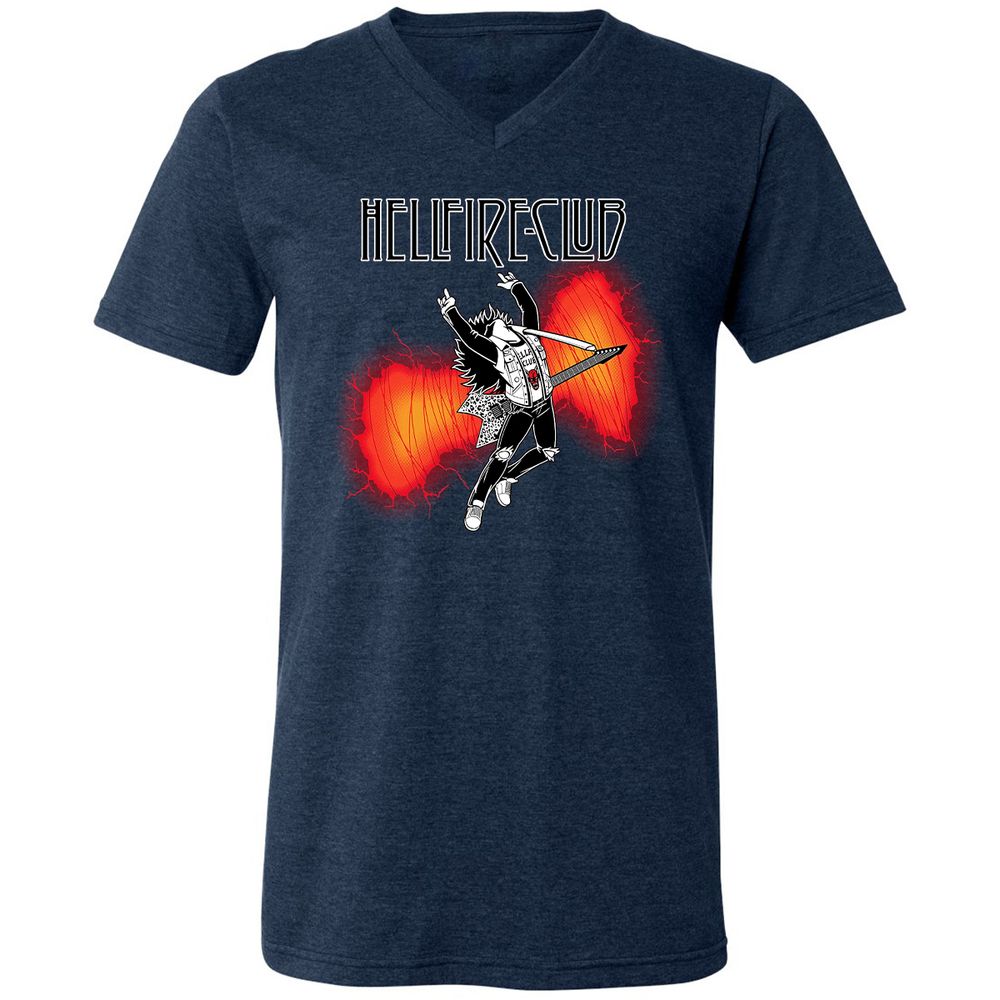 Unisex V-Neck T-Shirt - S2WP7BPH - Heather Navy - 15