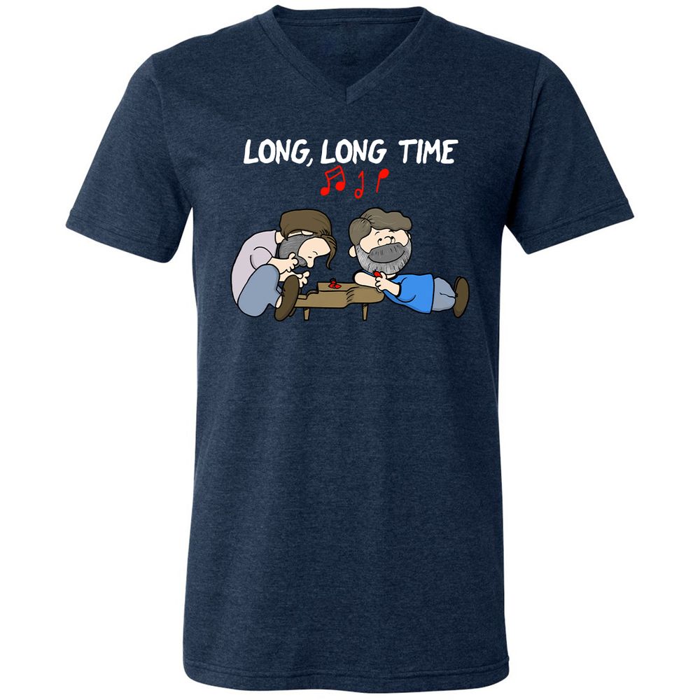 Unisex V-Neck T-Shirt - 1EMTQFK4 - Heather Navy - 15