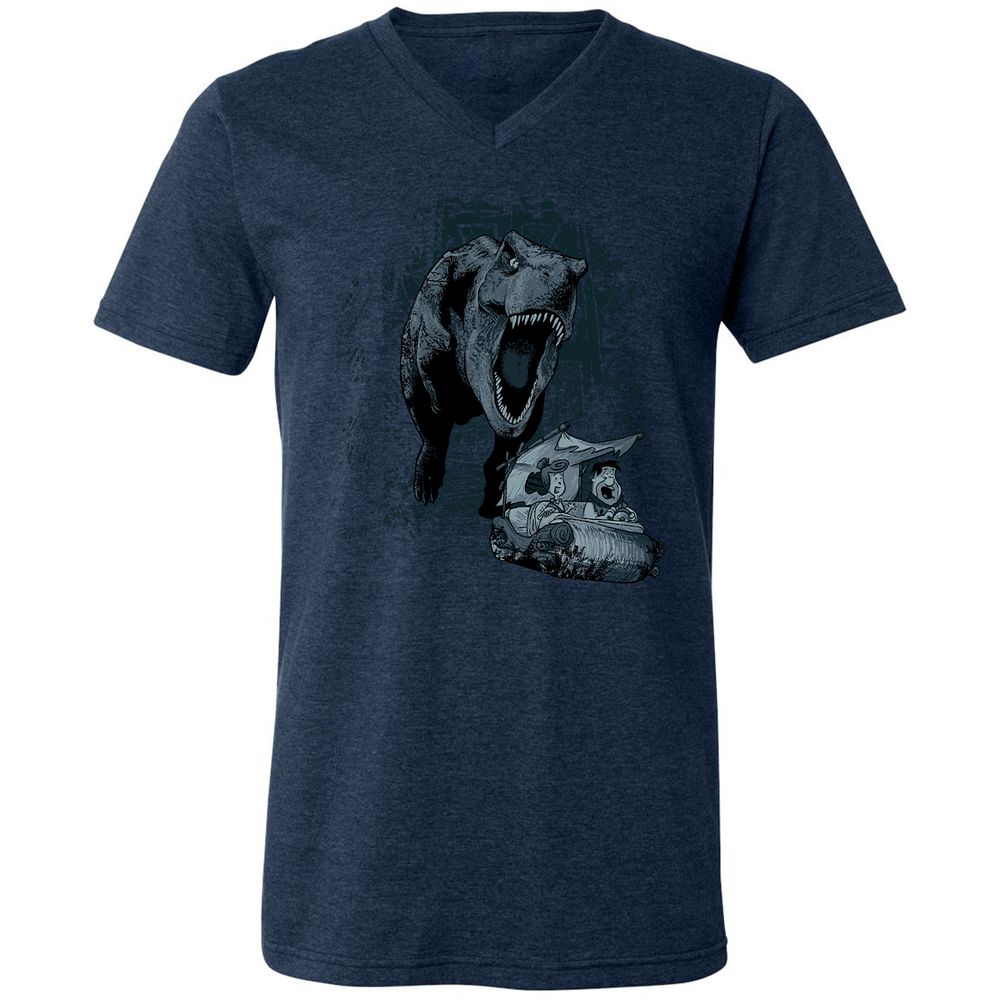 Unisex V-Neck T-Shirt - JED8Y4XD - Heather Navy - 15