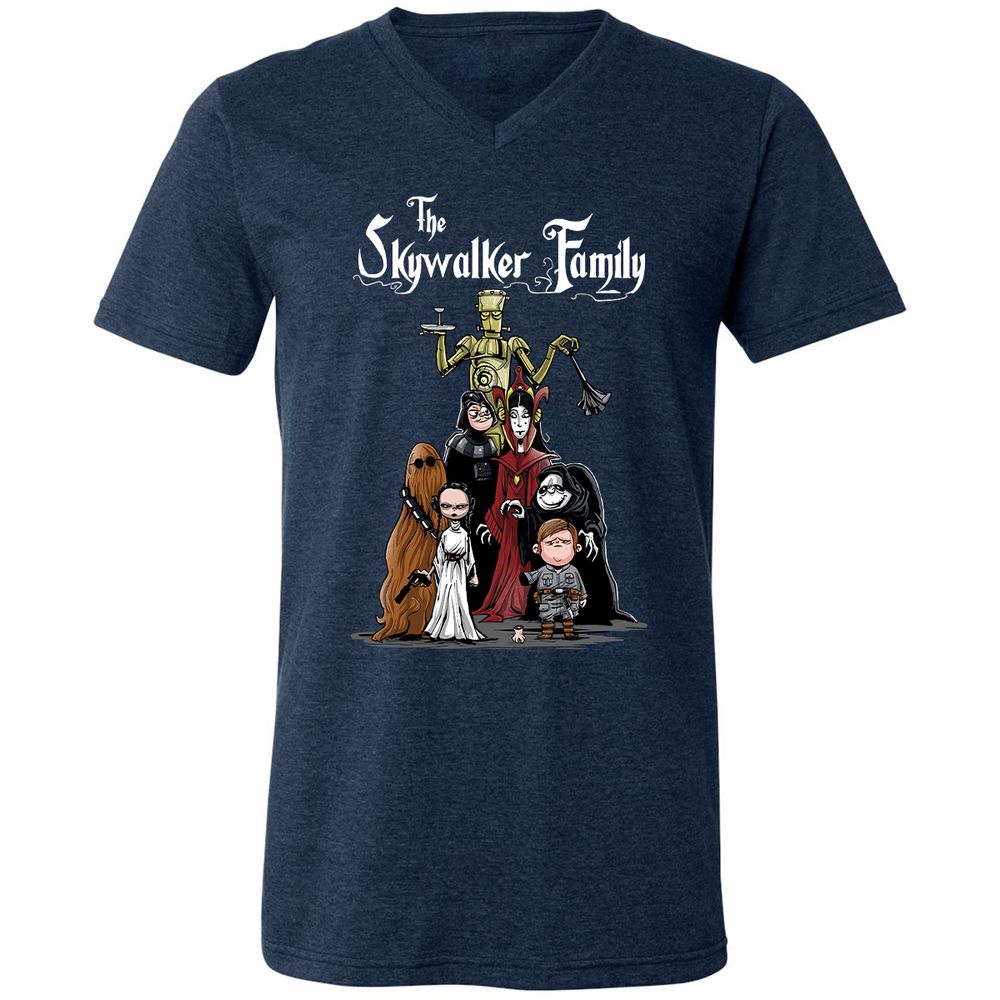 Unisex V-Neck T-Shirt - G32X6R1R - Heather Navy - 15
