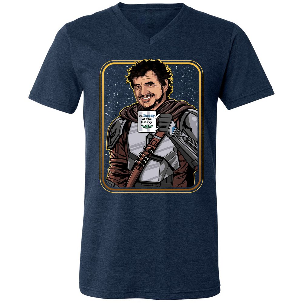 Unisex V-Neck T-Shirt - MGHKXFPU - Heather Navy - 15