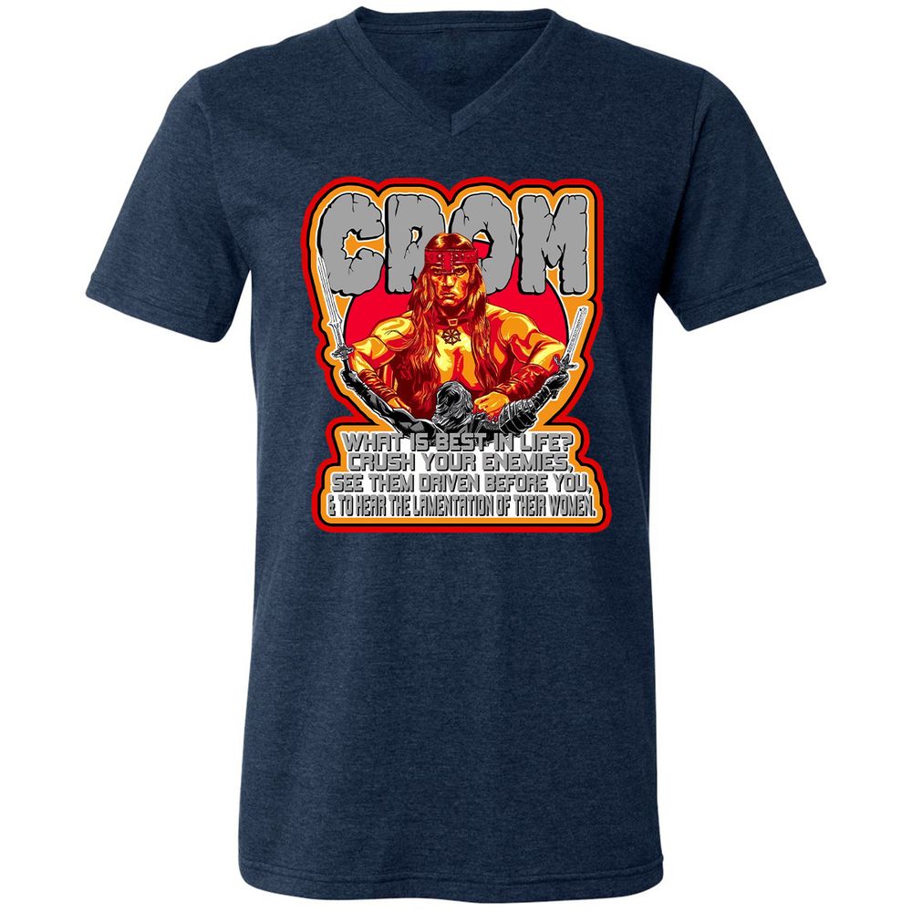 Unisex V-Neck T-Shirt - G2HUM18G - Heather Navy - 15