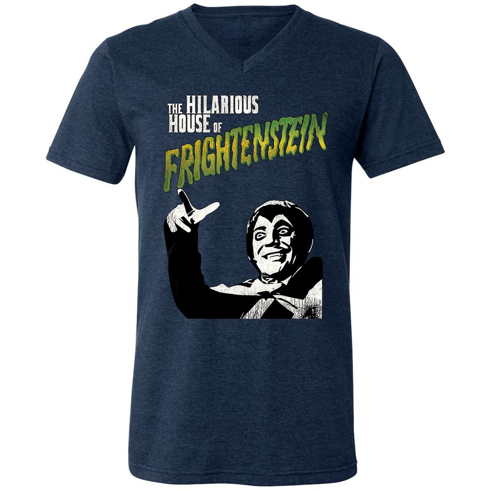 Unisex V-Neck T-Shirt - 8NS4EPXG - Heather Navy - 15