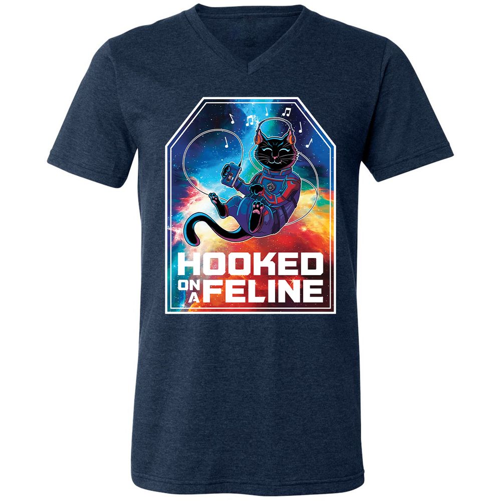 Unisex V-Neck T-Shirt - JFM3JBN1 - Heather Navy - 15