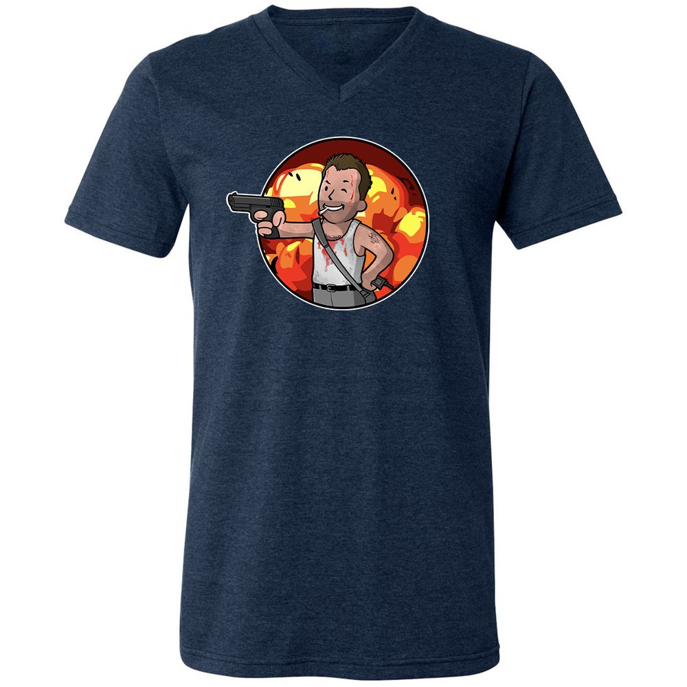 Unisex V-Neck T-Shirt - 2VNH7H7V - Heather Navy - 15