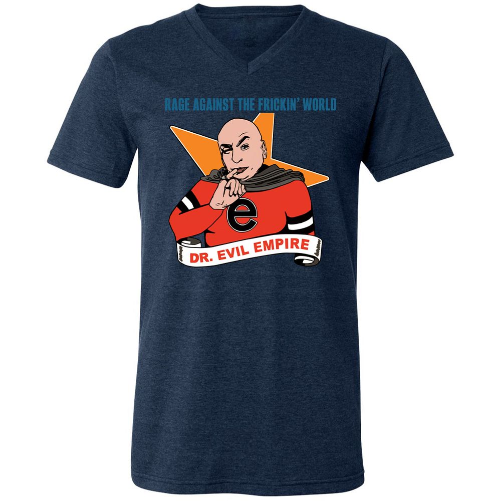 Unisex V-Neck T-Shirt - RNVB1KM3 - Heather Navy - 15