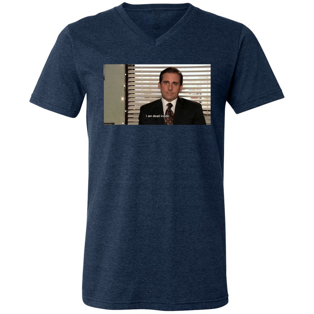 Unisex V-Neck T-Shirt - LGGE21SV - Heather Navy - 15