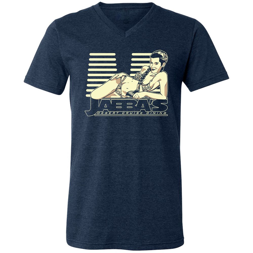 Unisex V-Neck T-Shirt - 9NFWGVYD - Heather Navy - 15