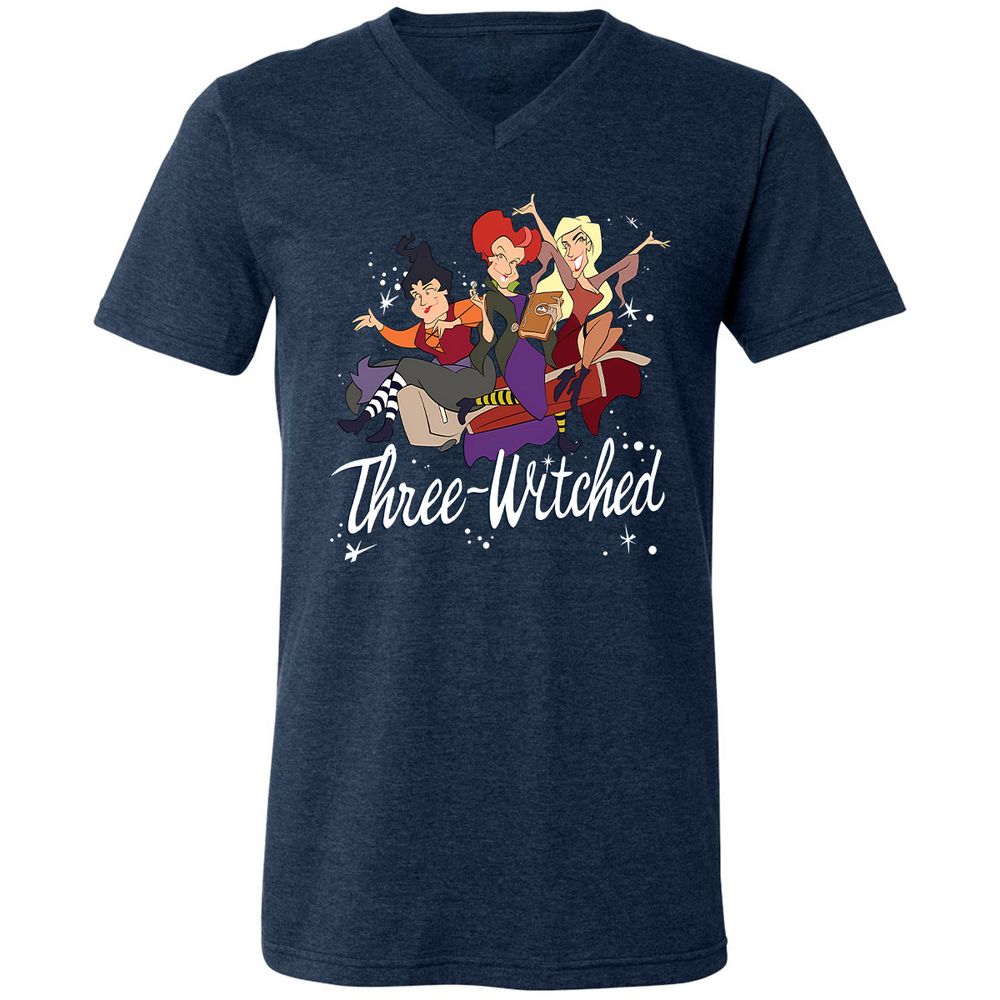 Unisex V-Neck T-Shirt - VXQ6CNFP - Heather Navy - 15