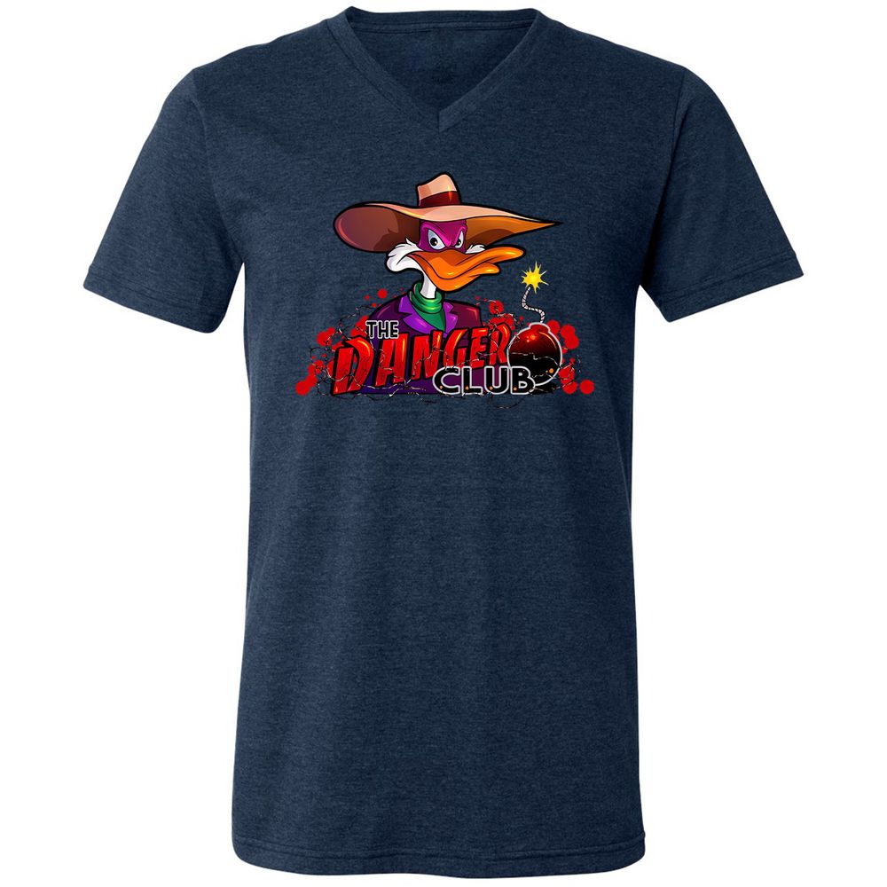 Unisex V-Neck T-Shirt - RWCKX19B - Heather Navy - 15