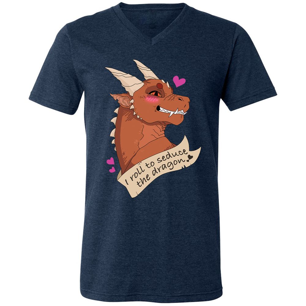 Unisex V-Neck T-Shirt - Y6L2HXKM - Heather Navy - 15