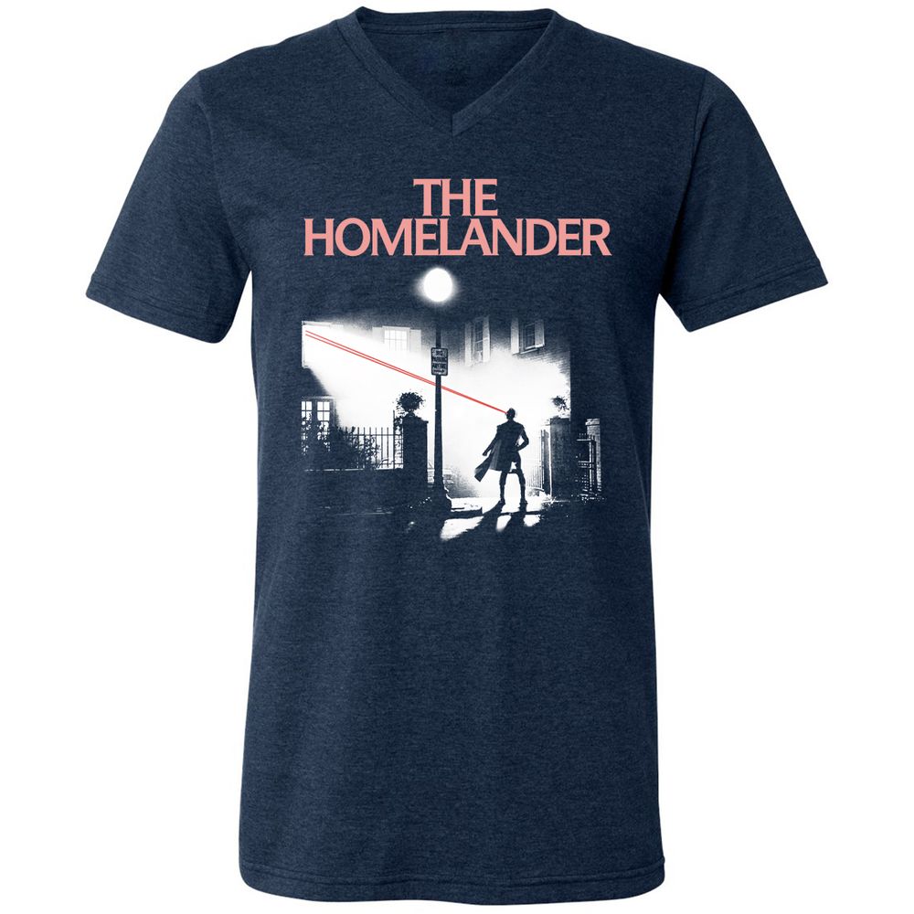 Unisex V-Neck T-Shirt - DDU3LFH3 - Heather Navy - 15