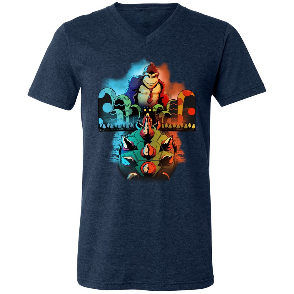 Unisex V-Neck T-Shirt - TJYT7E5V - Heather Navy - 15