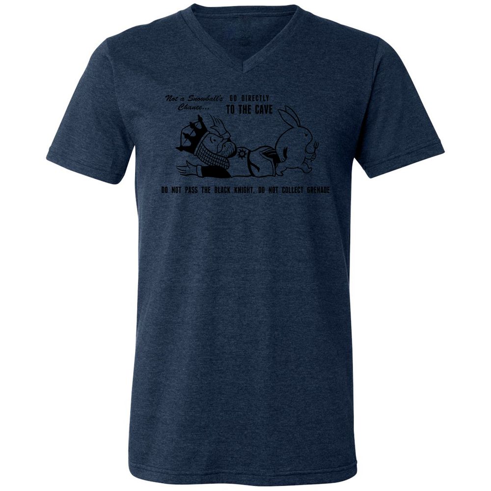 Unisex V-Neck T-Shirt - 26DXBVCA - Heather Navy - 15