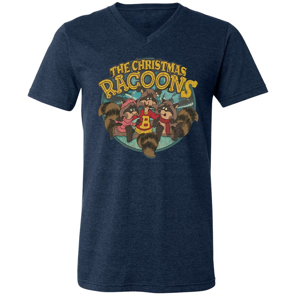 Unisex V-Neck T-Shirt - G4V54FZQ - Heather Navy - 15