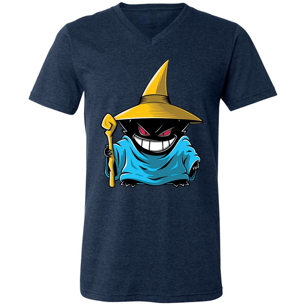 Unisex V-Neck T-Shirt - C86A9E5K - Heather Navy - 15