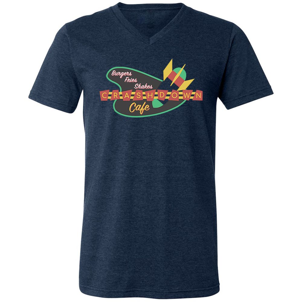 Unisex V-Neck T-Shirt - SXKYPRVR - Heather Navy - 15