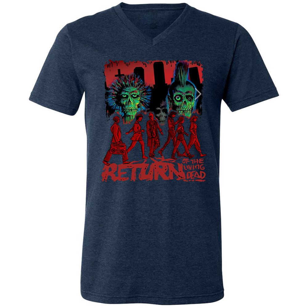 Unisex V-Neck T-Shirt - YMSG5THG - Heather Navy - 15