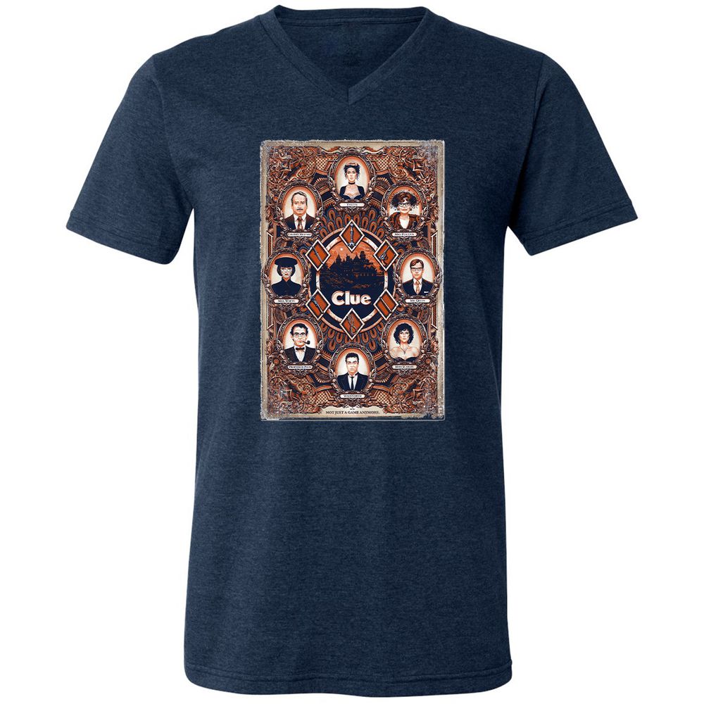 Unisex V-Neck T-Shirt - XBBCEW3E - Heather Navy - 15