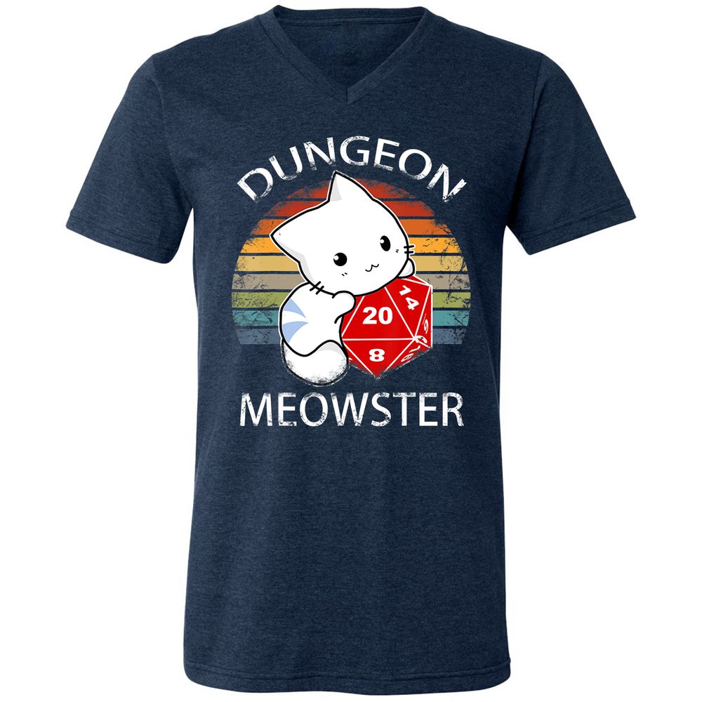 Unisex V-Neck T-Shirt - EVYR9ZHD - Heather Navy - 15