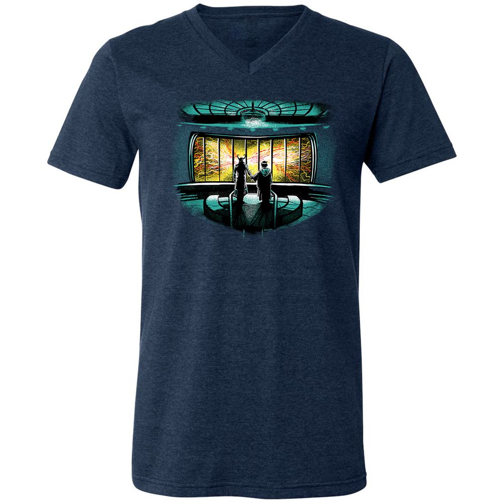 Unisex V-Neck T-Shirt - Z7SWCT78 - Heather Navy - 15