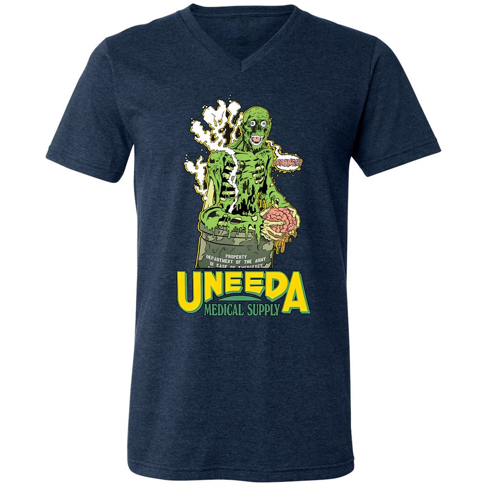 Unisex V-Neck T-Shirt - VMRC8YNC - Heather Navy - 15