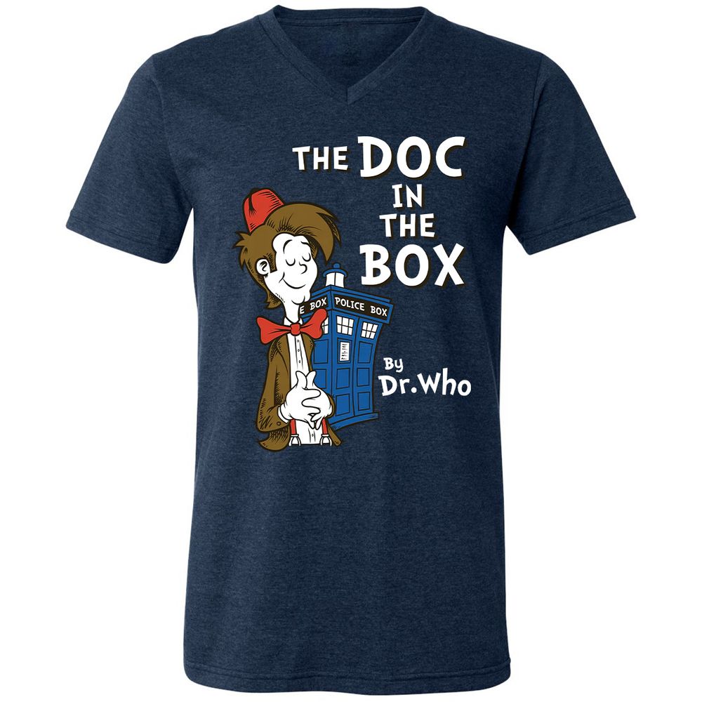 Unisex V-Neck T-Shirt - 16B3AMTV - Heather Navy - 15