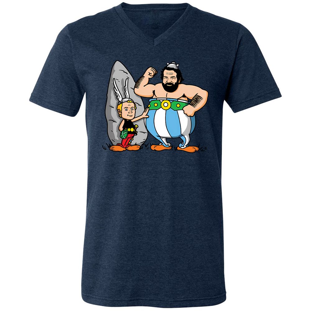 Unisex V-Neck T-Shirt - Y1AS78VN - Heather Navy - 15