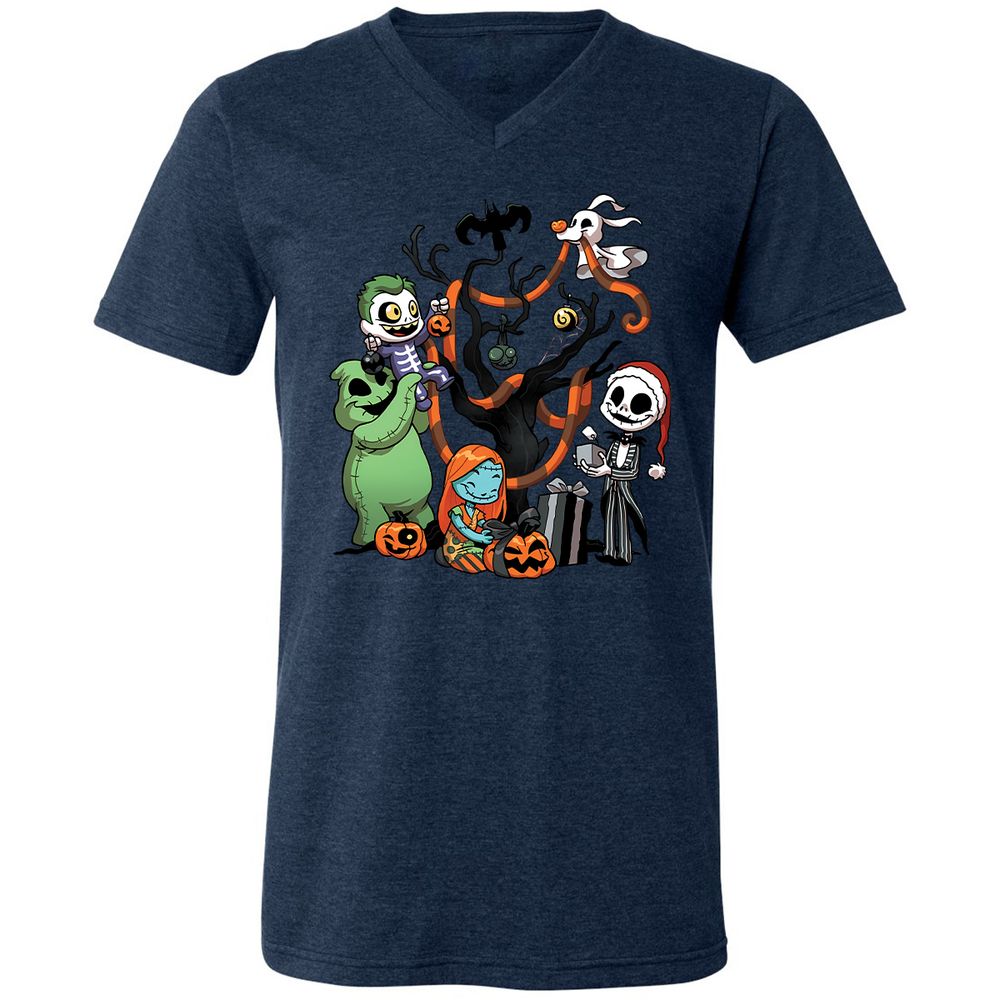 Unisex V-Neck T-Shirt - N5VNT14P - Heather Navy - 15