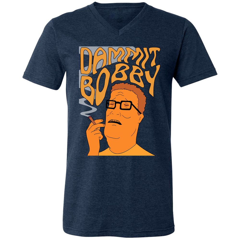 Unisex V-Neck T-Shirt - 96C3D54K - Heather Navy - 15