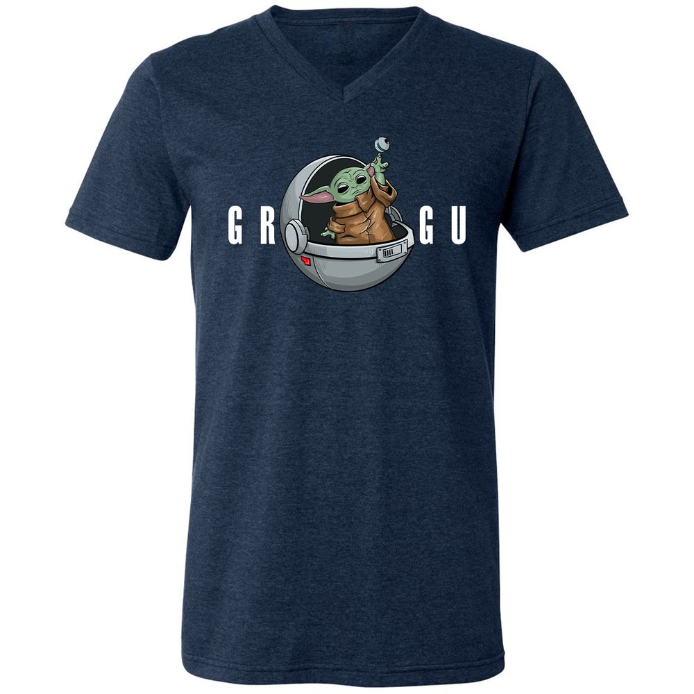 Unisex V-Neck T-Shirt - RQE1MJUL - Heather Navy - 15