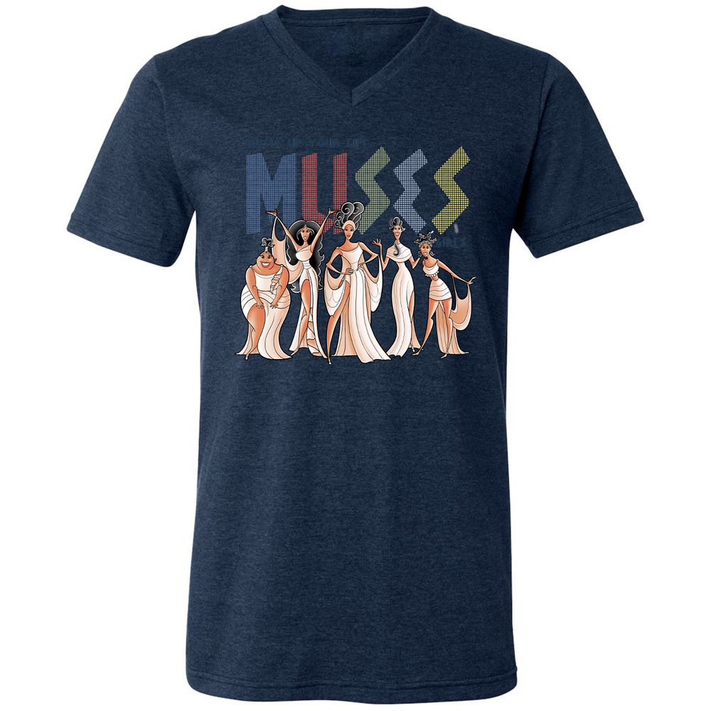 Unisex V-Neck T-Shirt - KL3G6MM6 - Heather Navy - 15