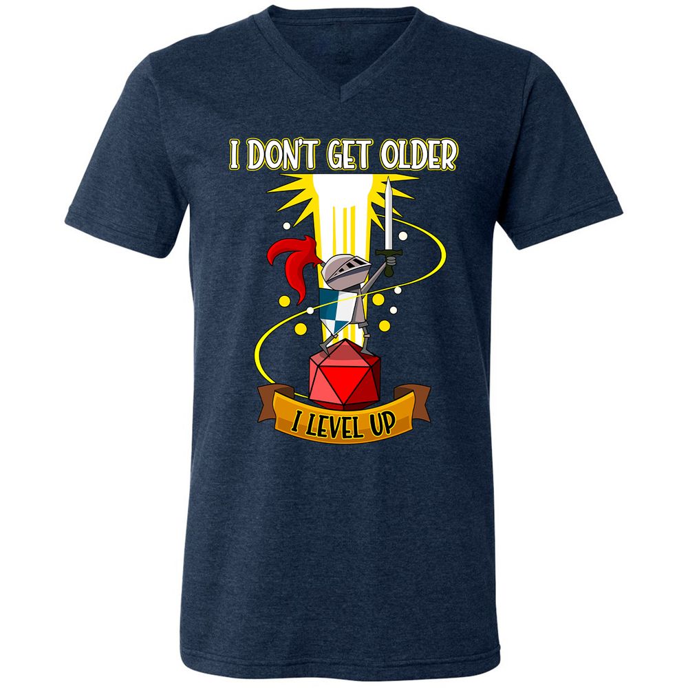 Unisex V-Neck T-Shirt - 6XKHL97C - Heather Navy - 15