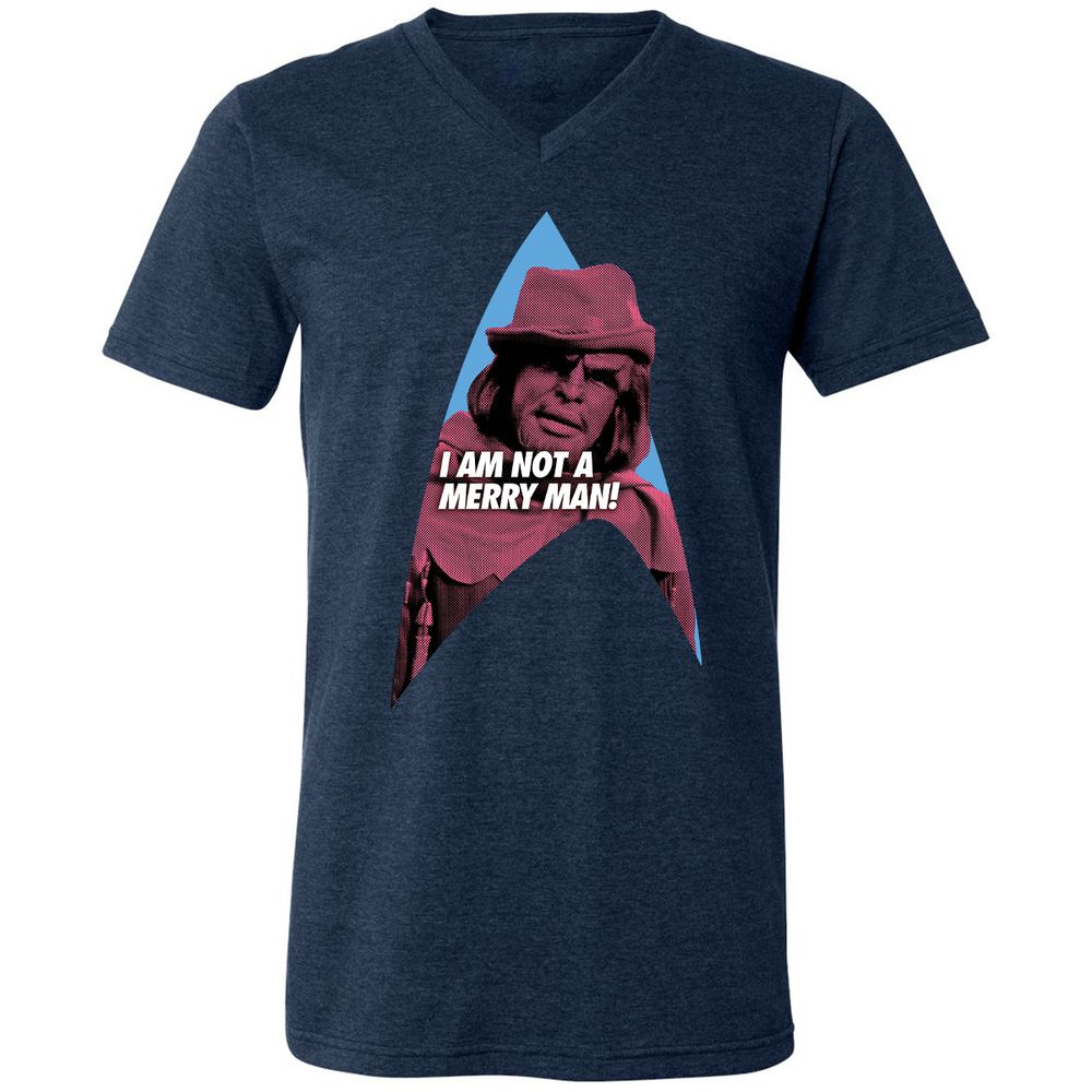 Unisex V-Neck T-Shirt - 81ZMQ83P - Heather Navy - 15