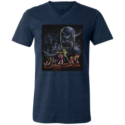 Unisex V-Neck T-Shirt - 3TBZGSVY - Heather Navy - 15