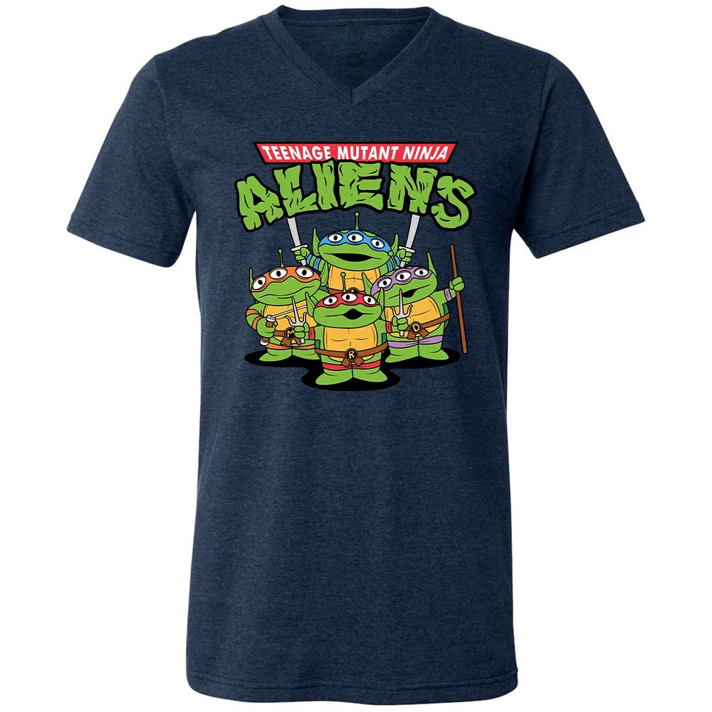 Unisex V-Neck T-Shirt - TXR8S7K4 - Heather Navy - 15