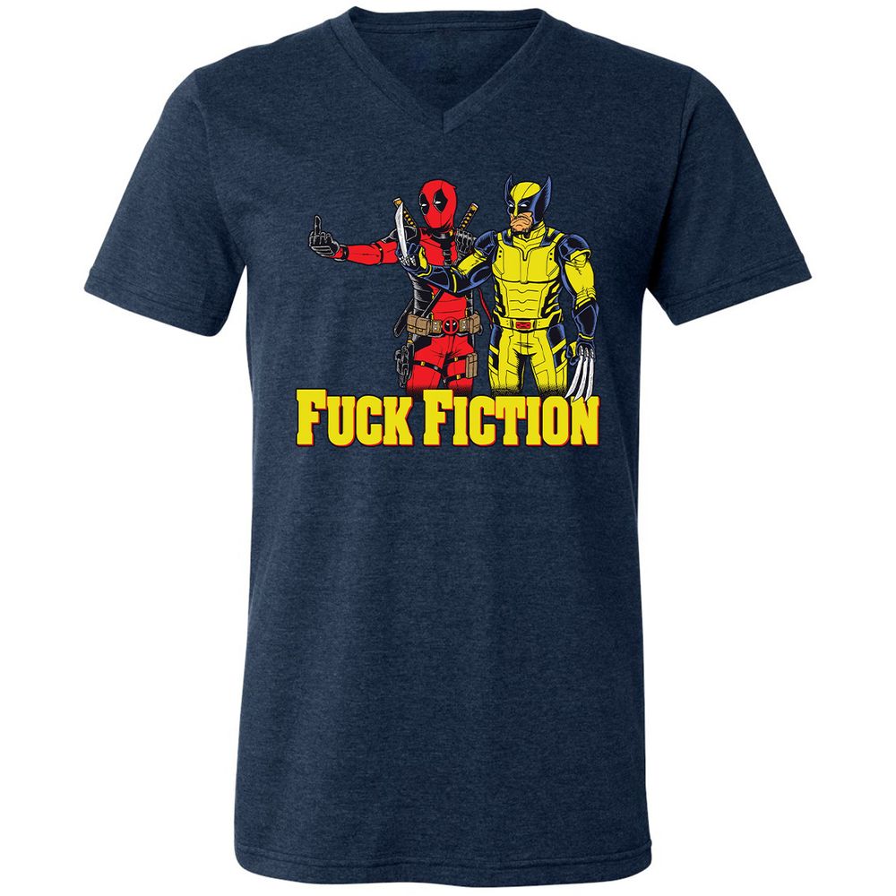 Unisex V-Neck T-Shirt - YHZ21554 - Heather Navy - 15