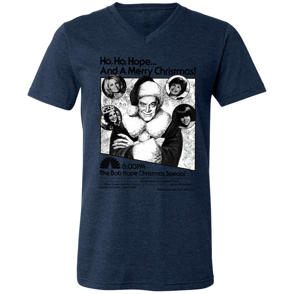 Unisex V-Neck T-Shirt - UJVG6X6C - Heather Navy - 15