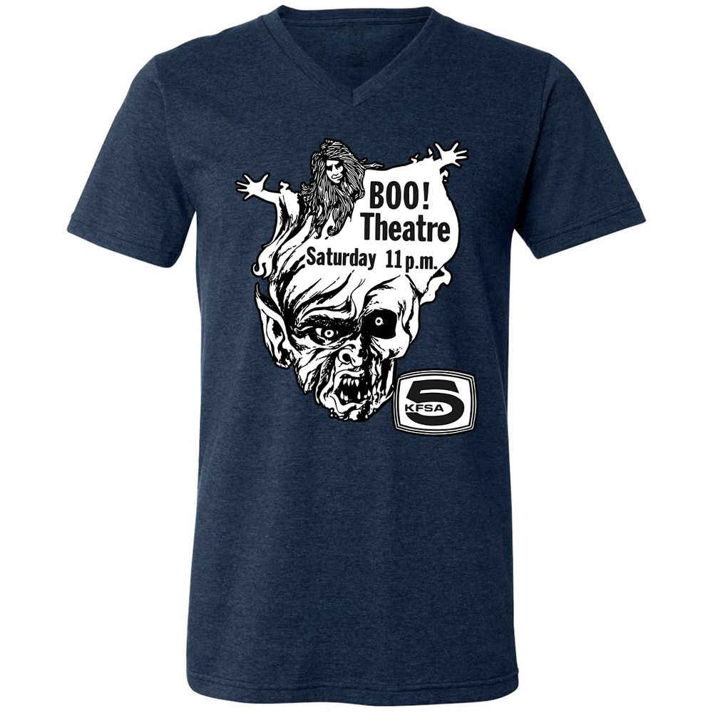 Unisex V-Neck T-Shirt - KUSMZXZT - Heather Navy - 15