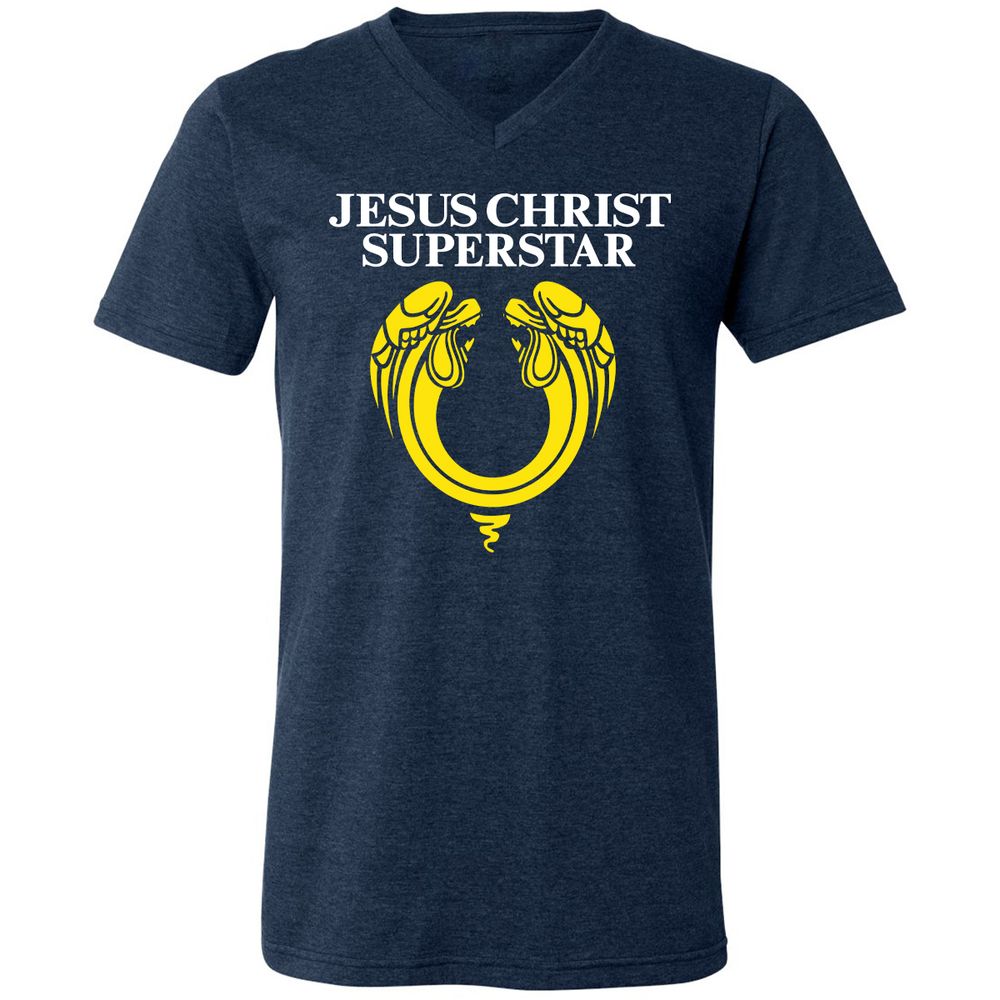 Unisex V-Neck T-Shirt - N18TJK59 - Heather Navy - 15