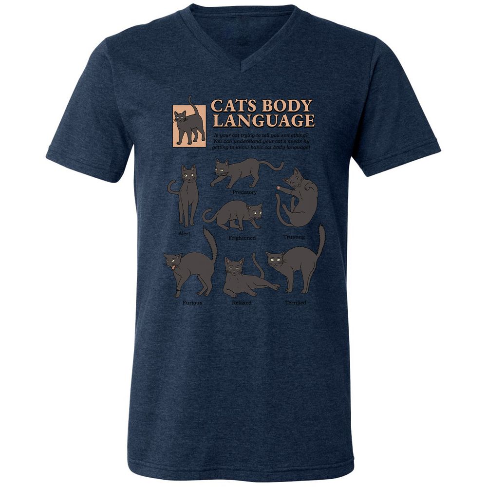 Unisex V-Neck T-Shirt - HB12YTB2 - Heather Navy - 15